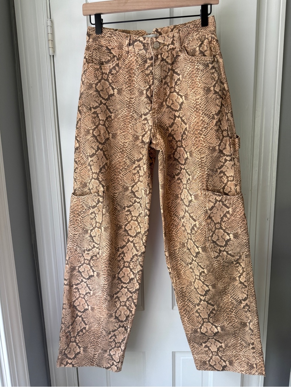 Damson Madder Snake-Print Cargo Pants - size 2